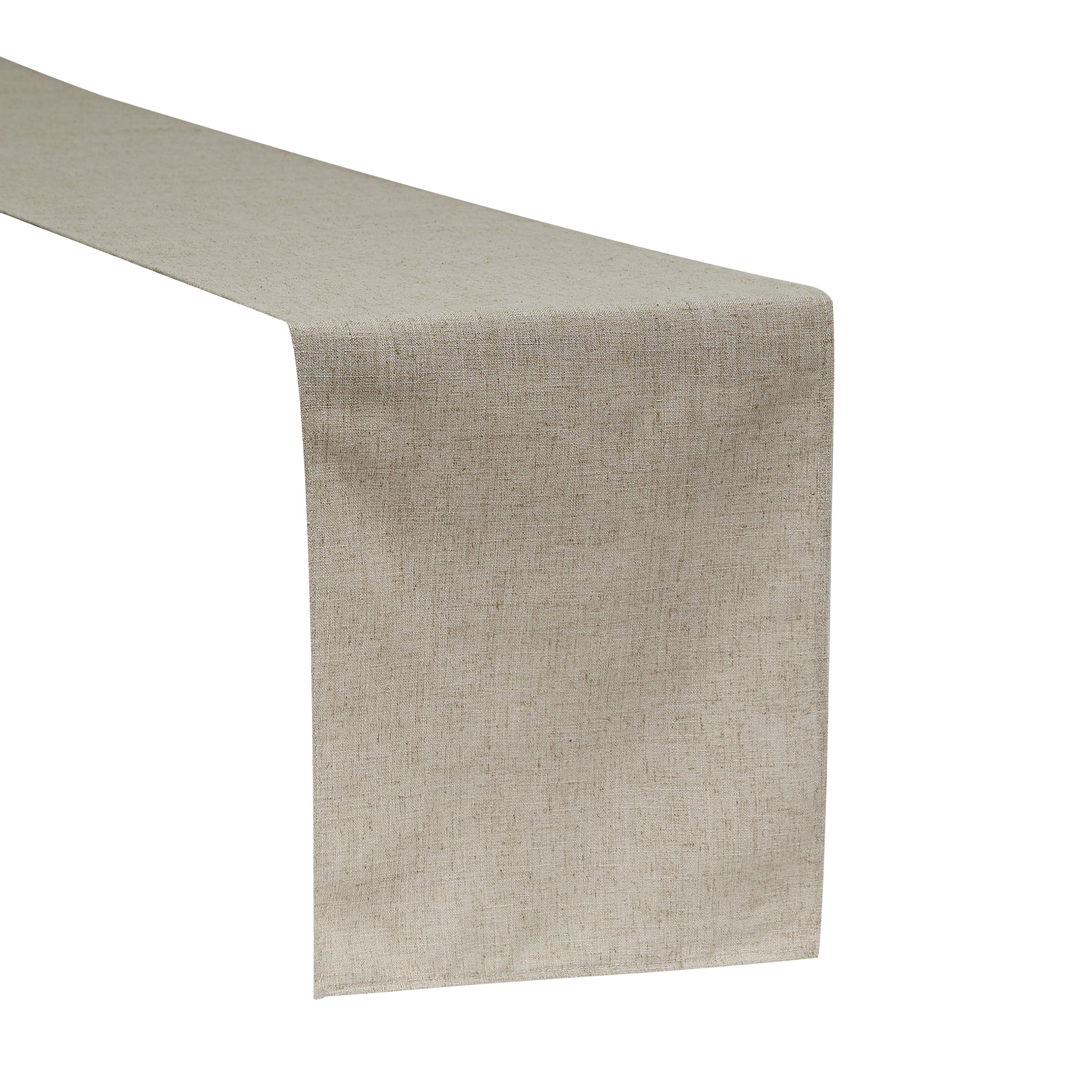 Table Runner Look Premium Linen-Look Panama Weave Table Runner - Beige | CV Linens™
