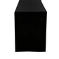 Premium Linen-Look Panama Weave Table Runner Black close up