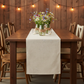 Premium Linen-Look Panama Weave Table Runner - Ivory