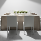 corporate dinner setup indoor with Premium Linen-Look Panama Weave 90"x156" Rectangle Tablecloth - Beige