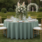 Premium Polyester 108" Round Tablecloth - Eucalyptus for Garden Wedding