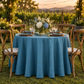 Premium Polyester 108" Round Tablecloth - Steele Blue