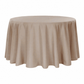 Premium Polyester 108" Round Tablecloth Taupe front view