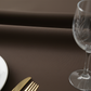 Premium Polyester 120" Round Tablecloth - Chocolate Brown