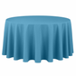 Premium Polyester 132" Round Tablecloth - Steele Blue