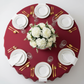 Premium Polyester 90" Round Tablecloth - Burgundy