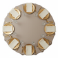 Premium Polyester 90" Round Tablecloth Taupe Top View