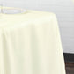 Polyester king ivory tablecloth angled view 