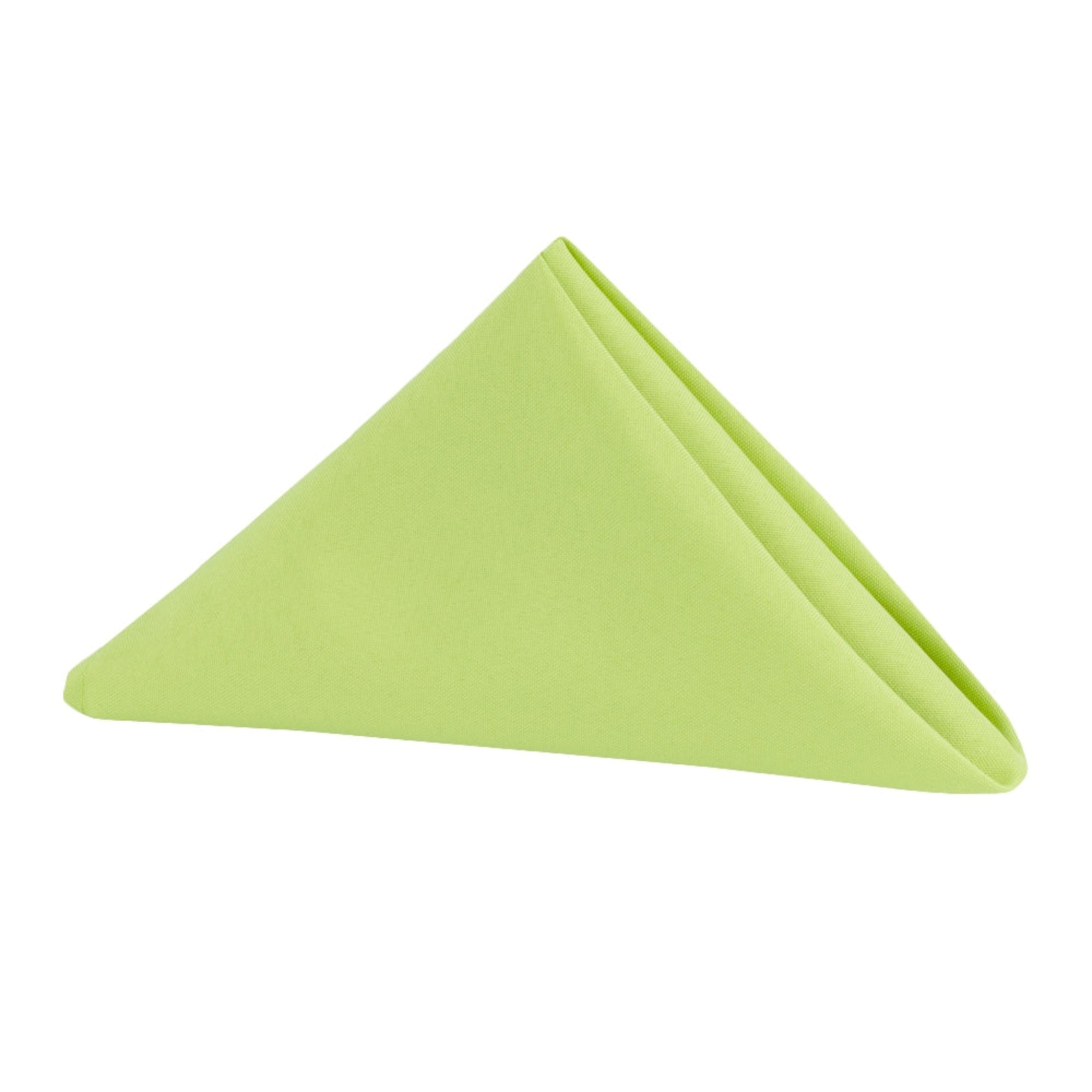 Premium Polyester Napkin 19"x19" Apple Green triangle fold