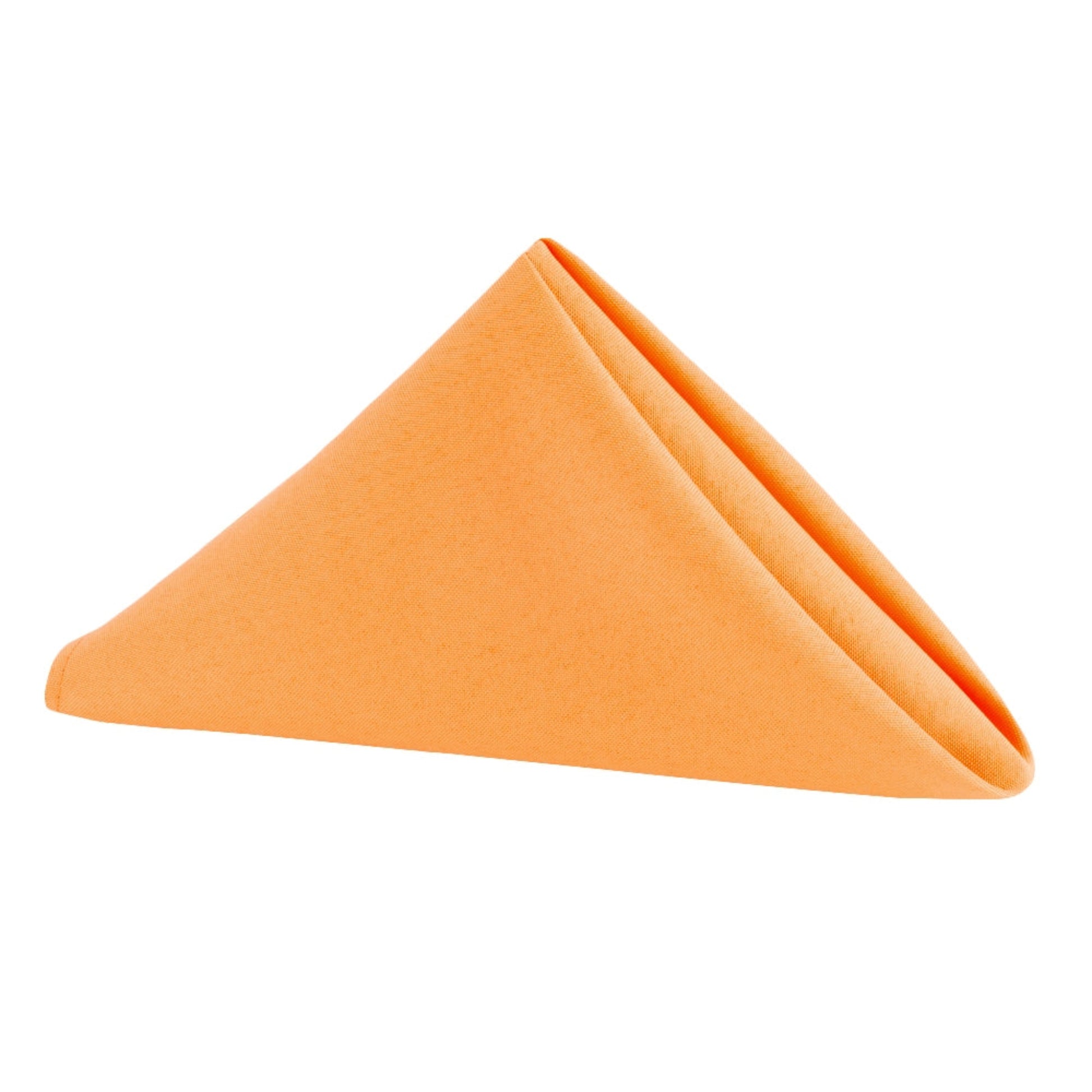 Premium Polyester Napkin 19"x19" Orange triangle fold
