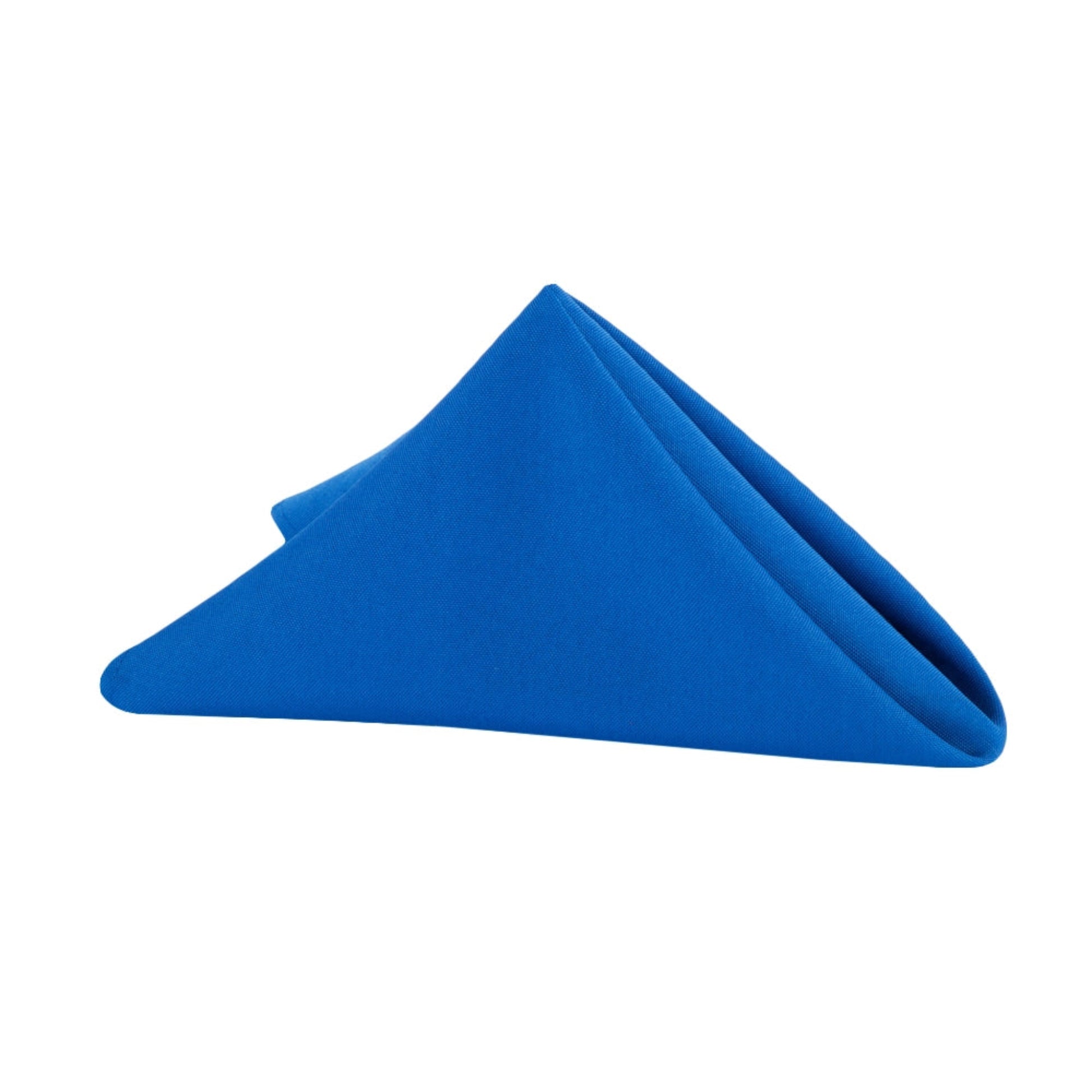 Premium Polyester Napkin 19"x19" Royal Blue triangle fold