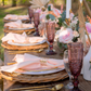detail view of Polyester Napkin 20"x20" - Blush/Rose Gold