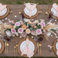 top view detail of Premium Polyester Napkin 20"x20" - Blush/Rose Gold