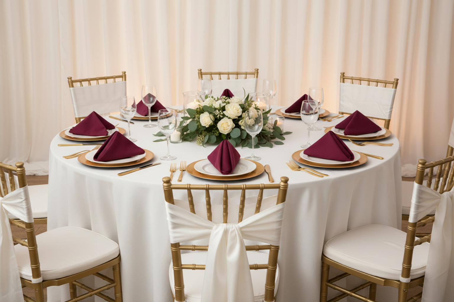 wedding reception with Premium Polyester Napkin 20