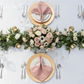 top view with Premium Polyester Napkin 20"x20" - Dusty Rose/Mauve
