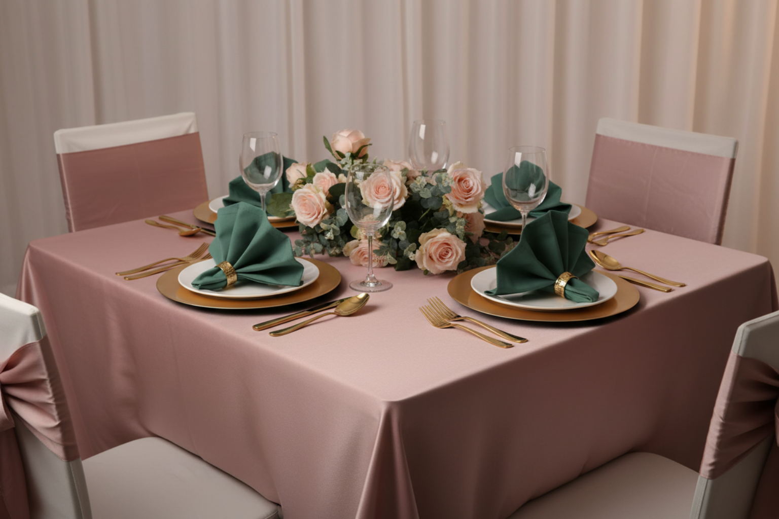 anniversary indoor setup with Premium Polyester Napkin 20