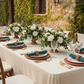 outdoor garden wedding with Premium Polyester Napkin 20"x20" - Forest Green
