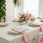 indoor mothers day setup with Premium Polyester Napkin 20"x20" - Pink
