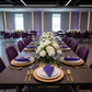 Premium Polyester Napkin 20"x20" - Royal Purple for indoor gala reception