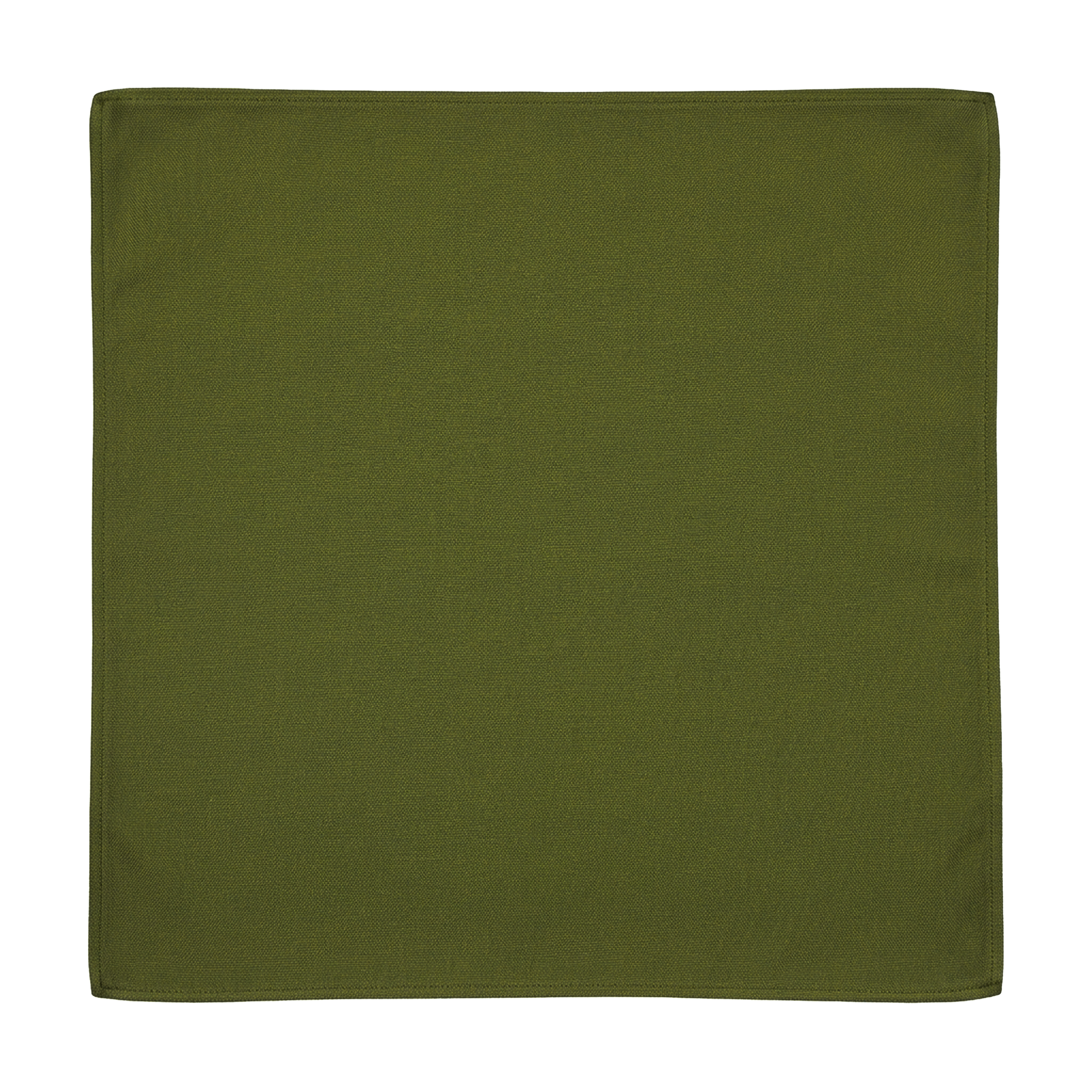 Polyester napkin olive green laid flat