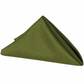 Polyester napkin olive green in a triangle fold