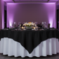 detail of Premium Polyester Square 72" Overlay/Tablecloth - Black