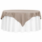 Premium Polyester Square 72" Overlay/Tablecloth Taupe front-view