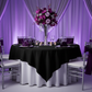 purple and silver corporate party with Premium Polyester Square 90"x90" Overlay/Tablecloth - Black