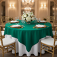 Premium Polyester Square 90"x90" Overlay/Tablecloth - Emerald Green