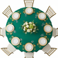 Premium Polyester Square 90"x90" Overlay/Tablecloth - Emerald Green