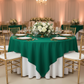 Premium Polyester Square 90"x90" Overlay/Tablecloth - Emerald Green