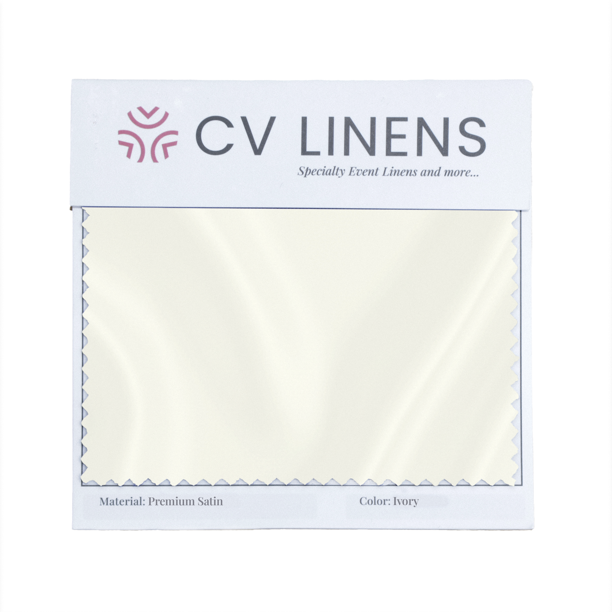 Premium Satin Swatch Card - Ivory