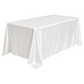 Wrinkle Free 90"x156" Rectangular Tablecloth - White angled view