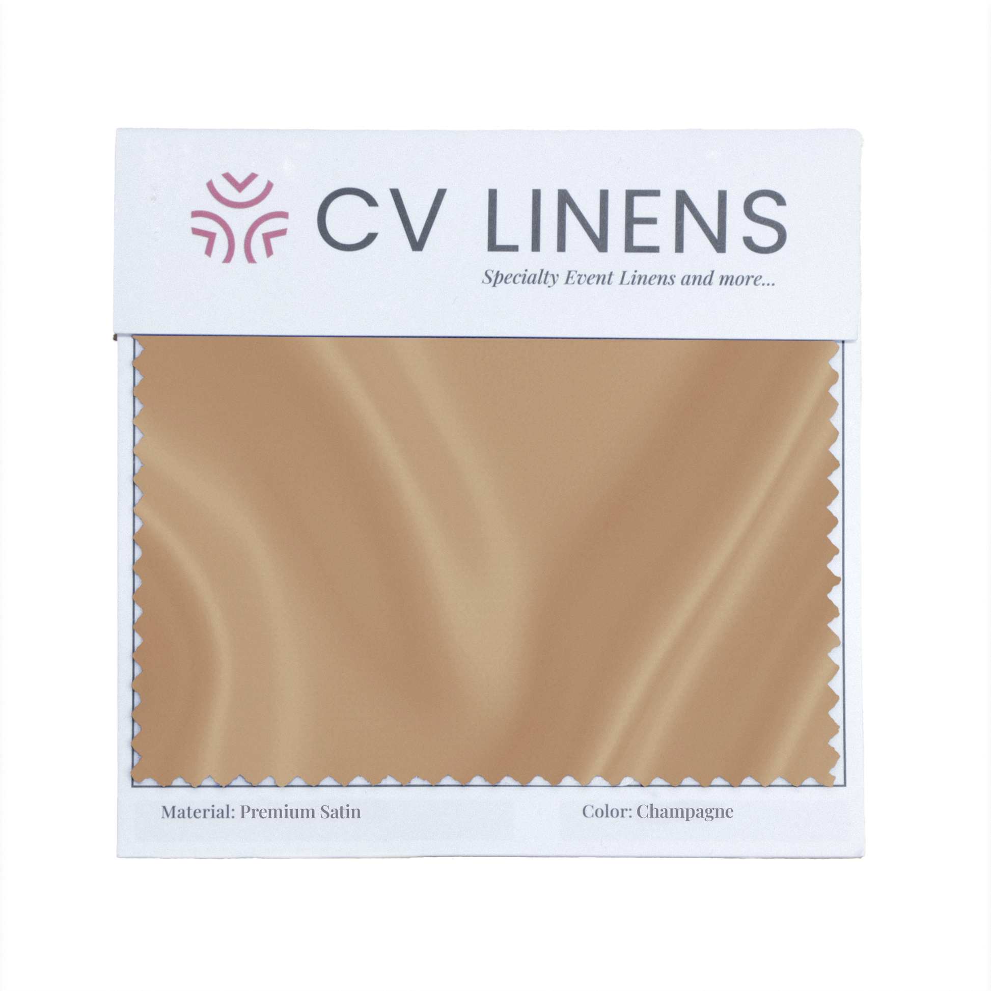 Premium Satin Swatch Card - Champagne