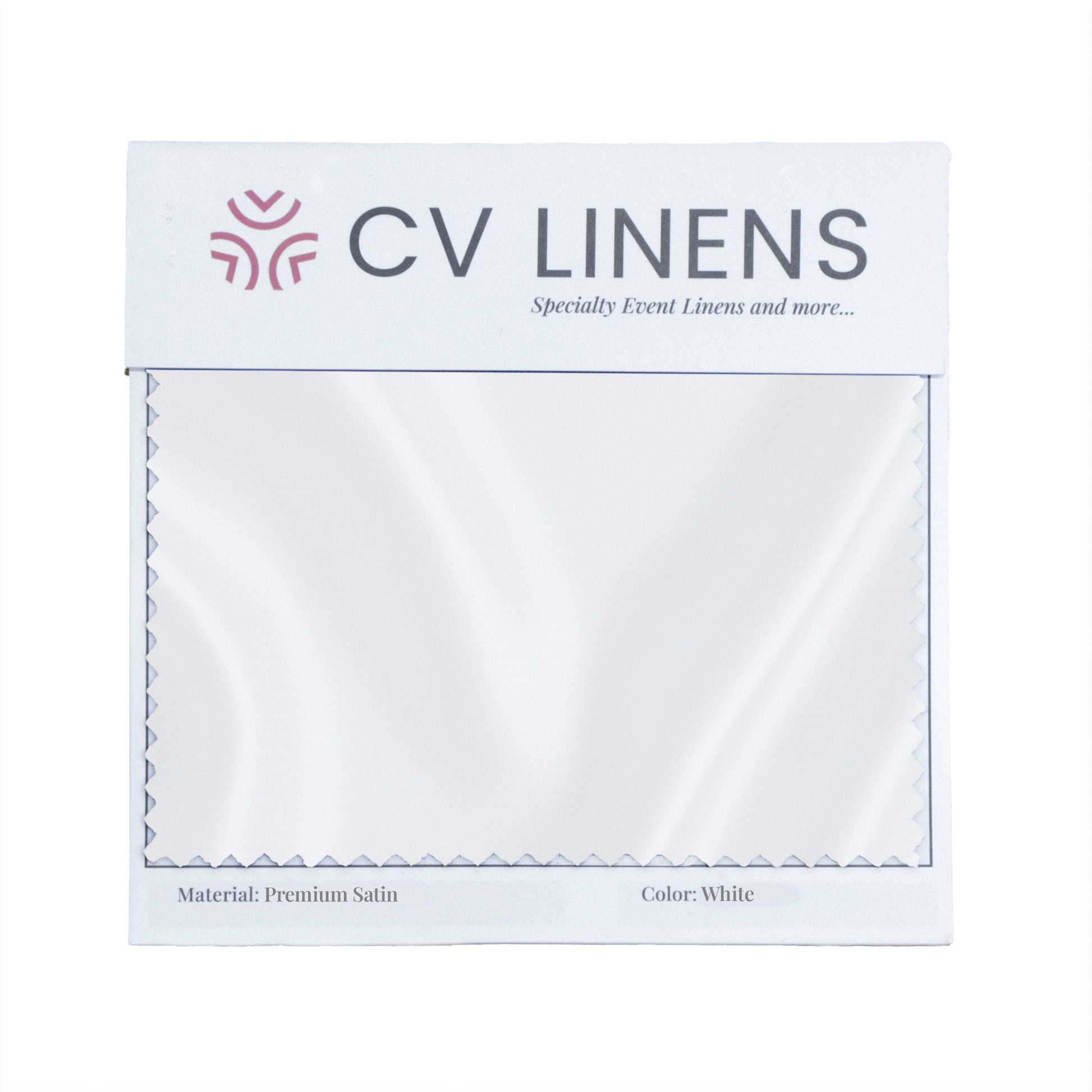 Premium Satin Swatch Card - White