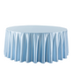 Premium Satin (Wrinkle-Resistant) 108" Round Tablecloth Baby Blue full view
