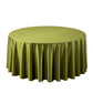 Premium Satin (Wrinkle-Resistant) 108" Round Tablecloth - Olive Green White background