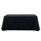 Premium Satin (Wrinkle-Resistant) King 108"x156" Rectangular Tablecloth Black front view