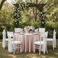 Premium Satin (Wrinkle-Resistant) 120" Round Tablecloth - Blush/Rose Gold