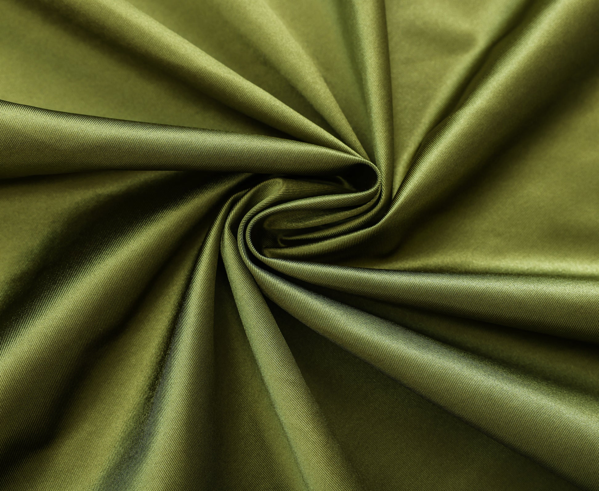Premium Satin (Wrinkle-Resistant) 120" Round Tablecloth - Olive Green Close Up Detail