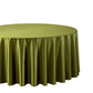 Premium Satin (Wrinkle-Resistant) 120" Round Tablecloth - Olive Green Close Up