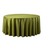 Premium Satin (Wrinkle-Resistant) 120" Round Tablecloth - Olive Green White background