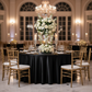 Premium Satin (Wrinkle-Resistant) 132" Round Tablecloth - Black