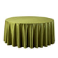 Premium Satin (Wrinkle-Resistant) 132" Round Tablecloth - Olive Green White background