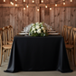 Premium Satin (Wrinkle-Resistant) 90"x132" Rectangular Tablecloth - Black