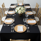 Premium Satin (Wrinkle-Resistant) 90"x132" Rectangular Tablecloth - Black