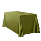 Premium Satin (Wrinkle-Resistant) 90"x132" Rectangular Tablecloth - Olive Green - Angled View