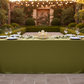 Premium Satin (Wrinkle-Resistant) 90"x132" Rectangular Tablecloth - Olive Green - Garden Reception