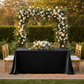 Premium Satin (Wrinkle-Resistant) 90"x156" Rectangular Tablecloth - Black