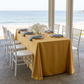 Antique gold satin coastal engagement table
